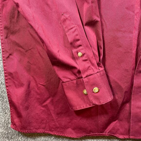 Ariat Team Logo Twill Classic Shirt Men's XL Red/Burgundy Western Cowboy Rodeo - Picture 3 of 12